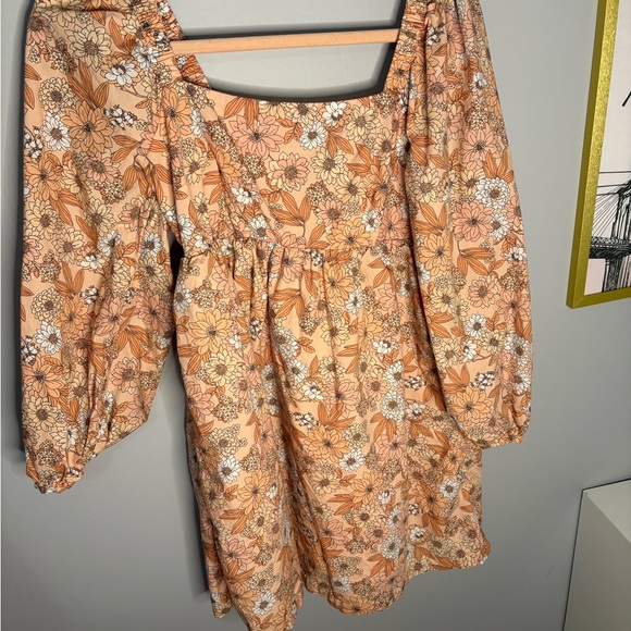 J.crew Squareneck cotton poplin dress in zinnia floral - Picture 4 of 10